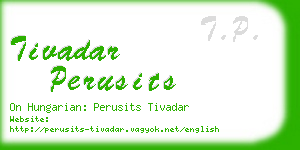 tivadar perusits business card